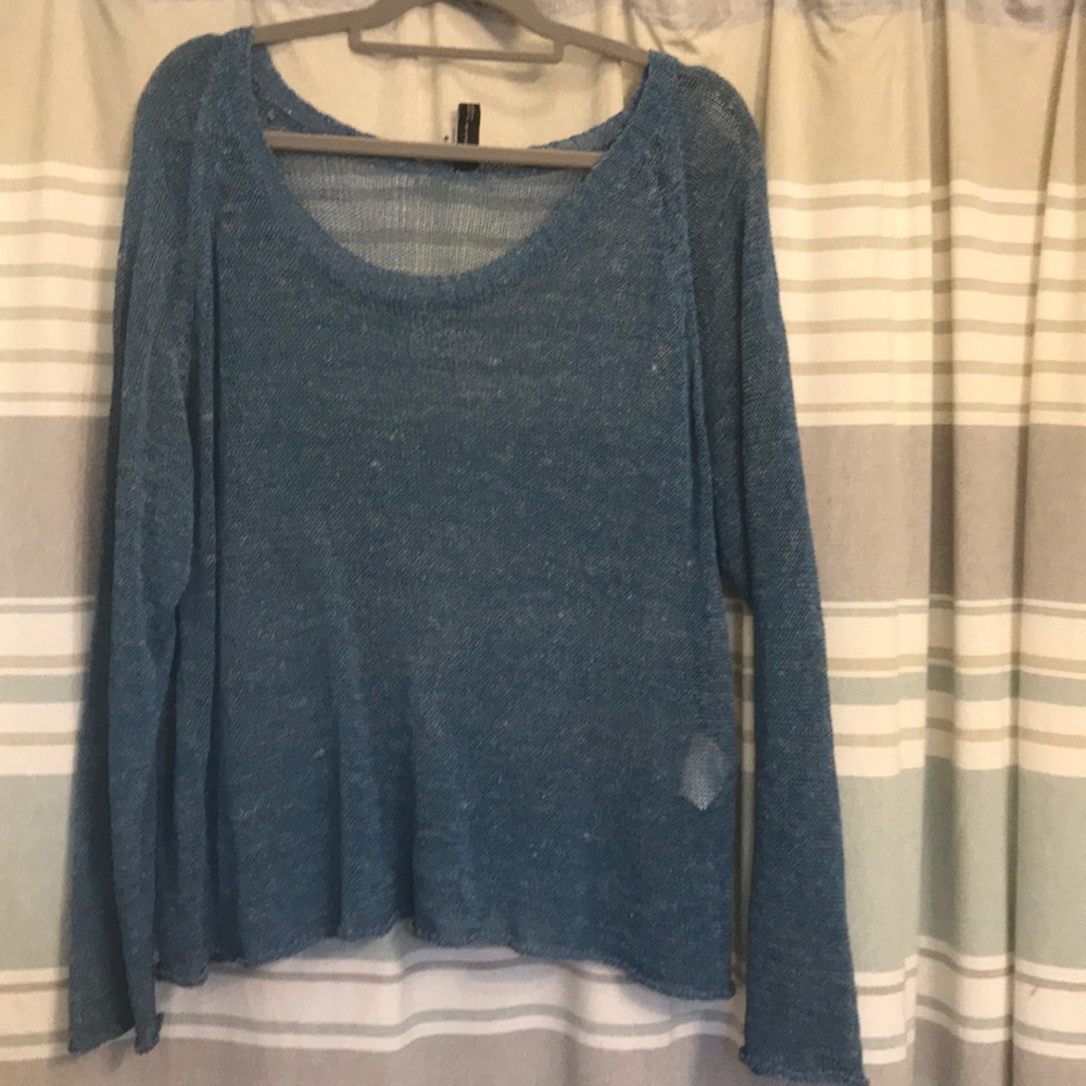 Women’s Lightweight Scoop Neck Sweater - Blue